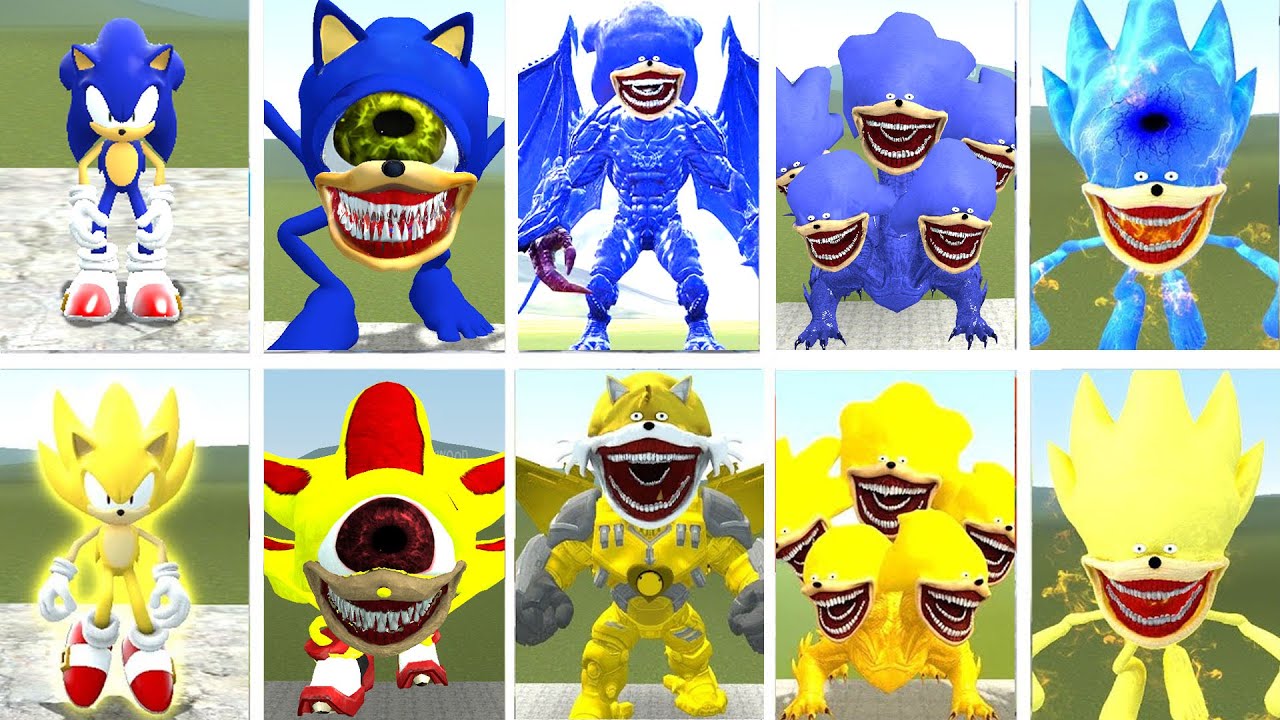 ALL SUPER SONIC VS SHIN SONIC MONSTER | GIANT EVOLUTION BATTLE IN GARRY'S MOD