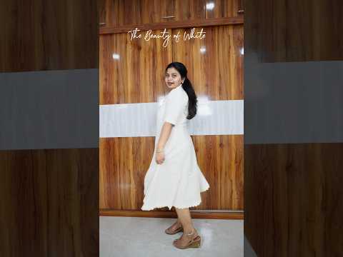 The beauty of white🤍. #reels #whitedress #elegance #shortsfeed #teluguvlogs