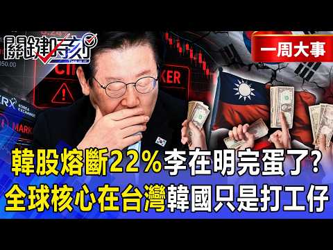 【精選】韓股「熔斷崩跌22%」李在明完蛋了？亞股血洗「台灣獨活」憑什麼…全球AI核心在台灣「韓國只是打工仔」？【關鍵時刻】-張炤和