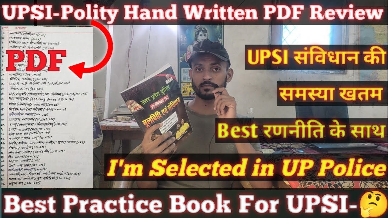 Polity PDF for UPSI 🚨 || Polity For UPSI🚨 || polity for all competitive exams || UPSI New vacancy