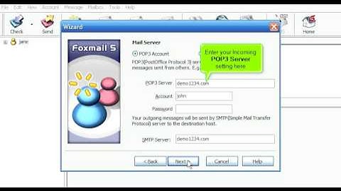 Setting up email accounts in Foxmail