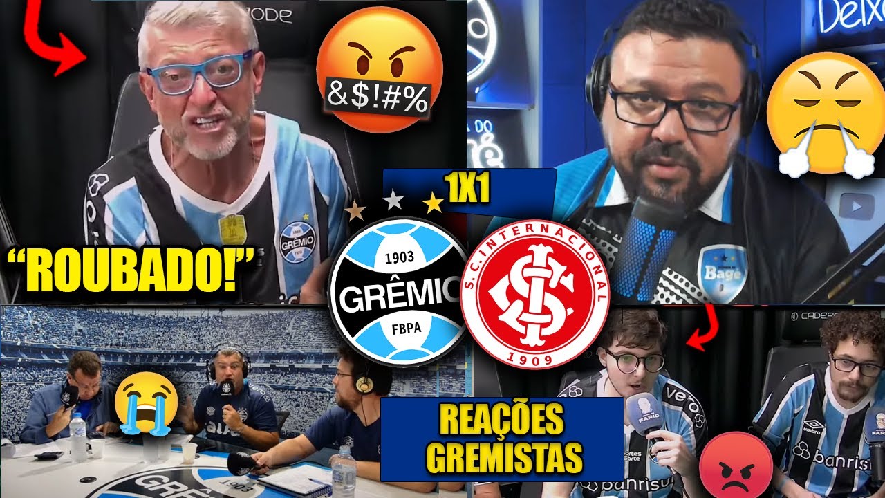 REAÇÕES dos GREMISTAS FURIOSOS com o EMPATE - GRÊMIO 1X1 INTERNACIONAL [REACT BRASILEIRÃO 2025]