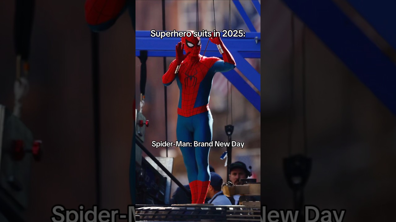 Superhero suits are bright again! 🔥 #spiderman #superman #fantasticfour #marvel #dc #shorts #movies