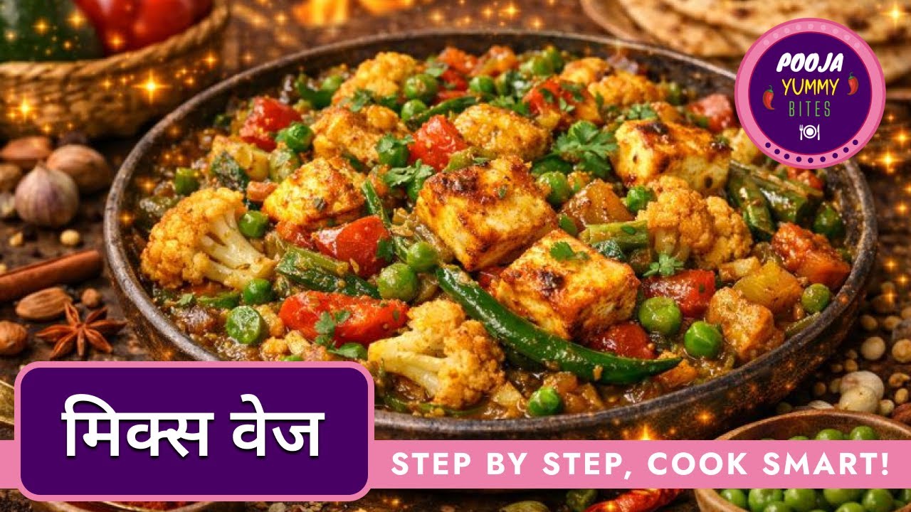 Dhaba Style Mix Veg: Bold, Spicy, and Authentic | Pooja Yummy Bites 