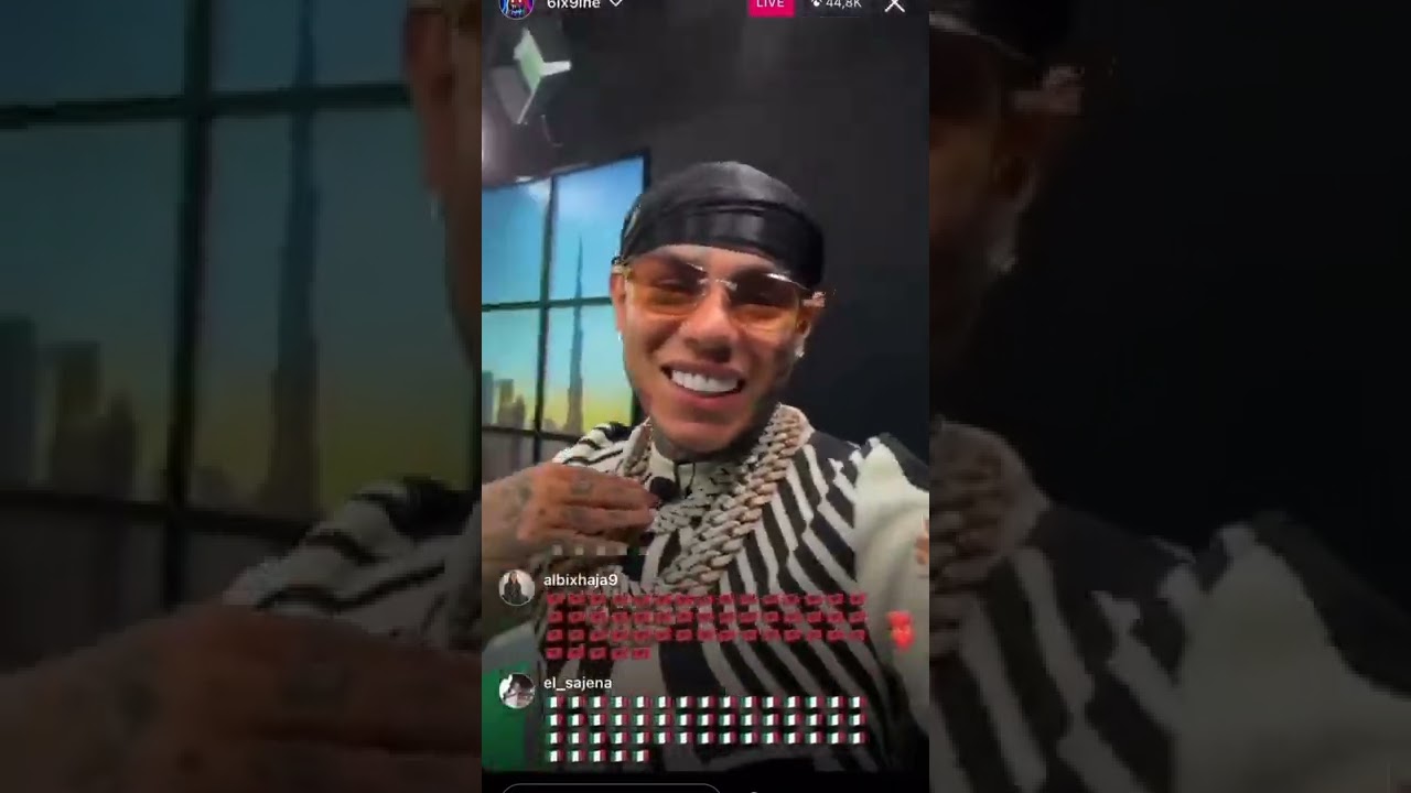 6ix9ine live in Instagram talking about other rappers beef on angry 😡 mood