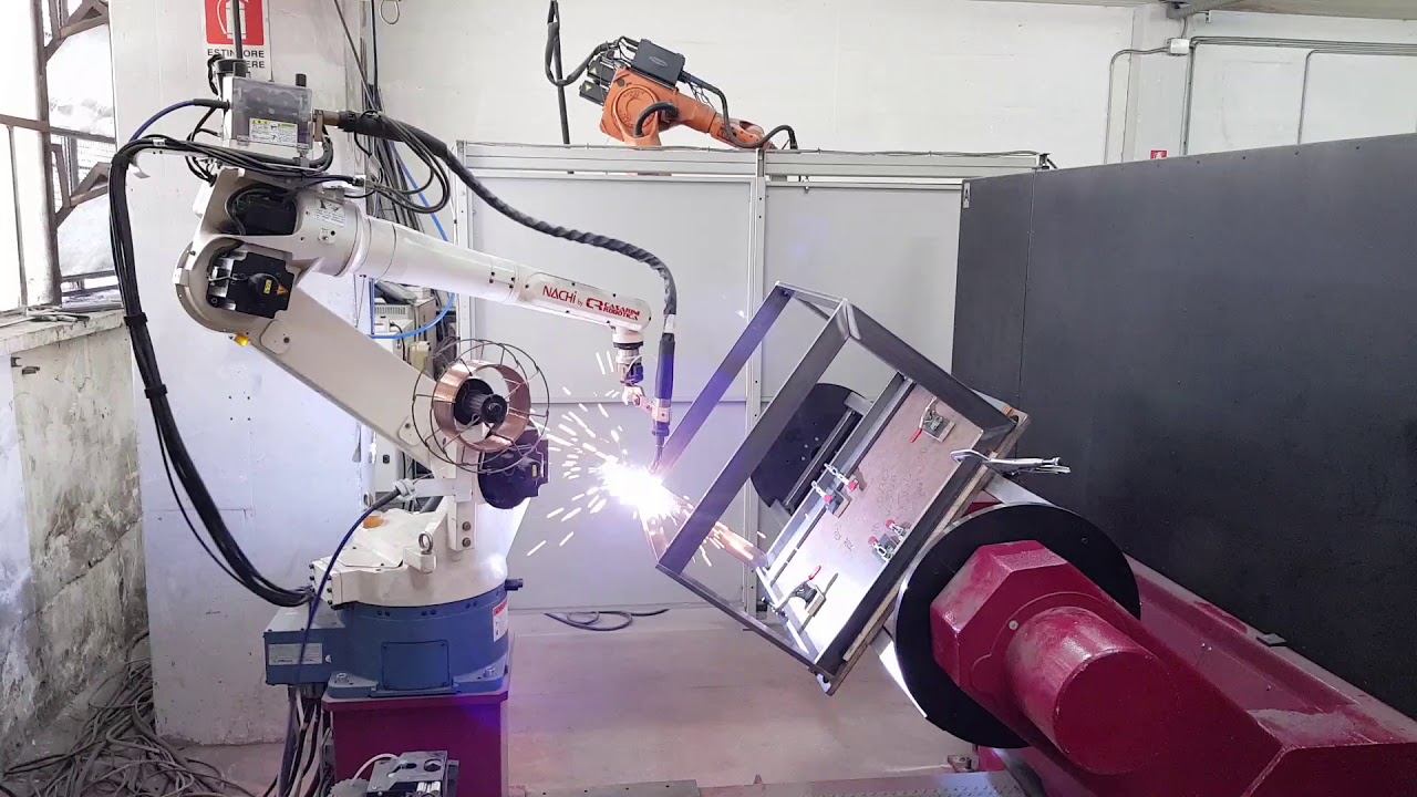 Isola di saldatura robotizzata.