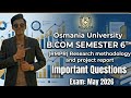 RM&PR || B.com Sem 6th || Important questions || May 2026