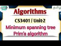 Prims algorithm in minimum spanning tree in algorithms tamil||CS3401||Anna University.#algorithms