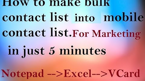 How to Import Unlimited Contact From Excel to Mobile | Excel to Contact Android | Excel to Contact