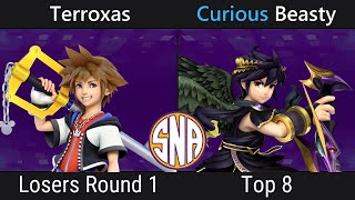 Terroxas vs Curious| Beasty - SNA5 Top 8 Losers Round 1 - SSBU Singles | Sora vs Dark Pit