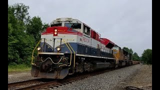 Railamerica Ns 238 Rolls By Goodwin Rd W Fec Sd70M-2 104 Leading
