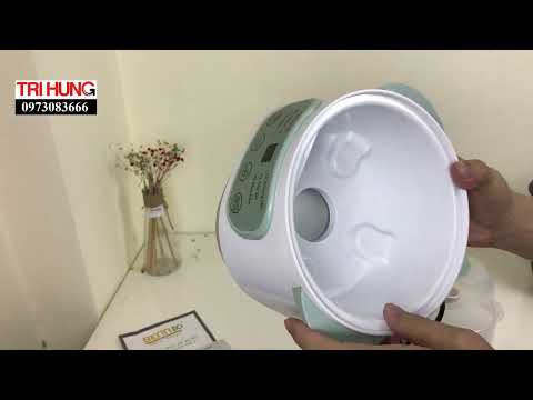 Video Nồi chưng yến cách thủy Bennix 1 lít màu xanh trắng - youtube