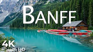 Banff National Park 4K 🌲 Stunning Turquoise Lakes & Canadian Rockies Nature 🏔️ Soothing Music