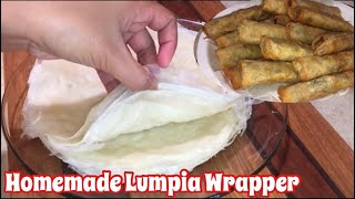 3 Ingredients Only / EASY HOMEMADE LUMPIA WRAPPER / HOW TO MAKE SPRING ROLL WRAPPER