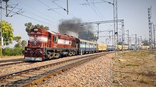 Classic TKD ICF Rajdhani livered Alco Crossing Phulera Jn. with Agra Fort Ajmer intercity express