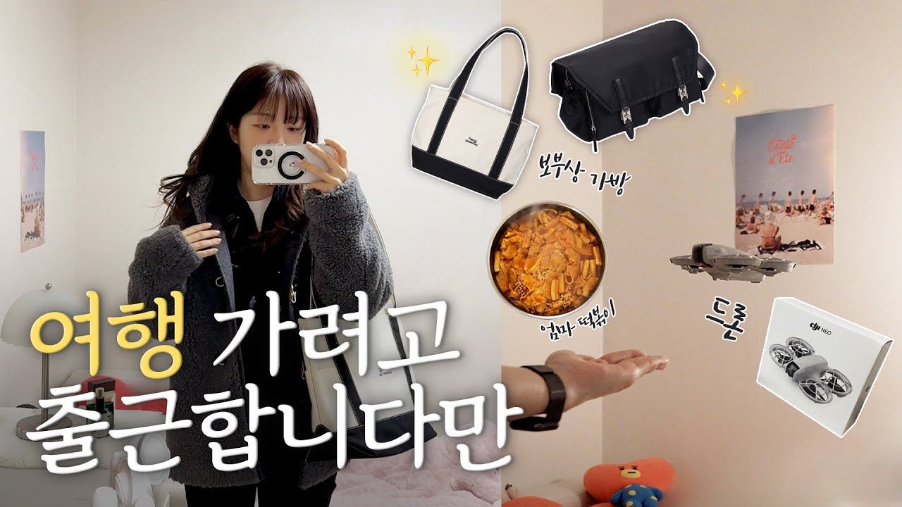 직장인 브이로그. 제주여행 준비✈️ 드론 구매 DJI 네오(항공 촬영 신청). new가방(헤이그, 분크). 혼영화 서브스턴스 후기. 일상 vlog