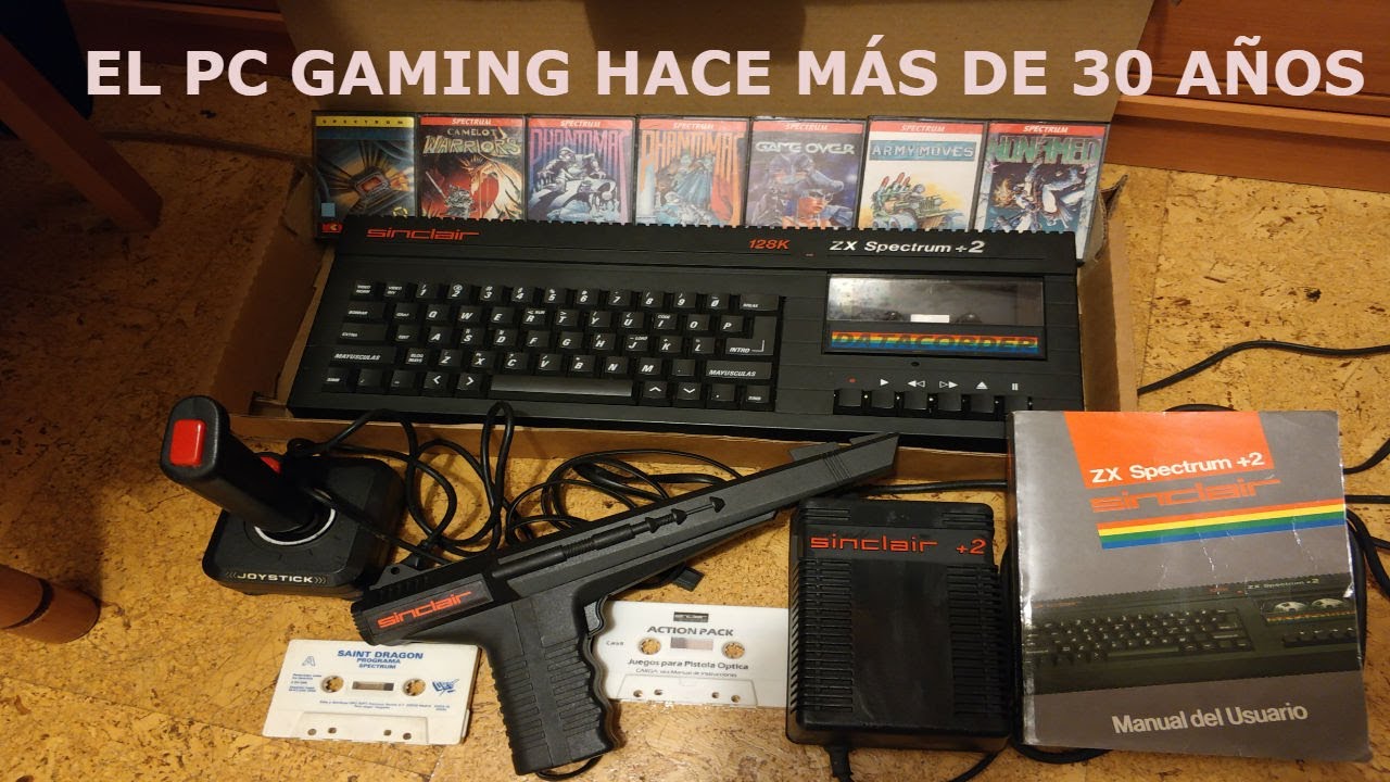 PC Gamer hace más de 30 años, EN LOS 80S!! Spectrum 128 cinta +2A+Juegos, Para nostálgicos!