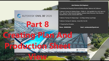 Road Design Part 8  Creating Plan And Production Sheet View in Civil 3D Amharic By Abel M