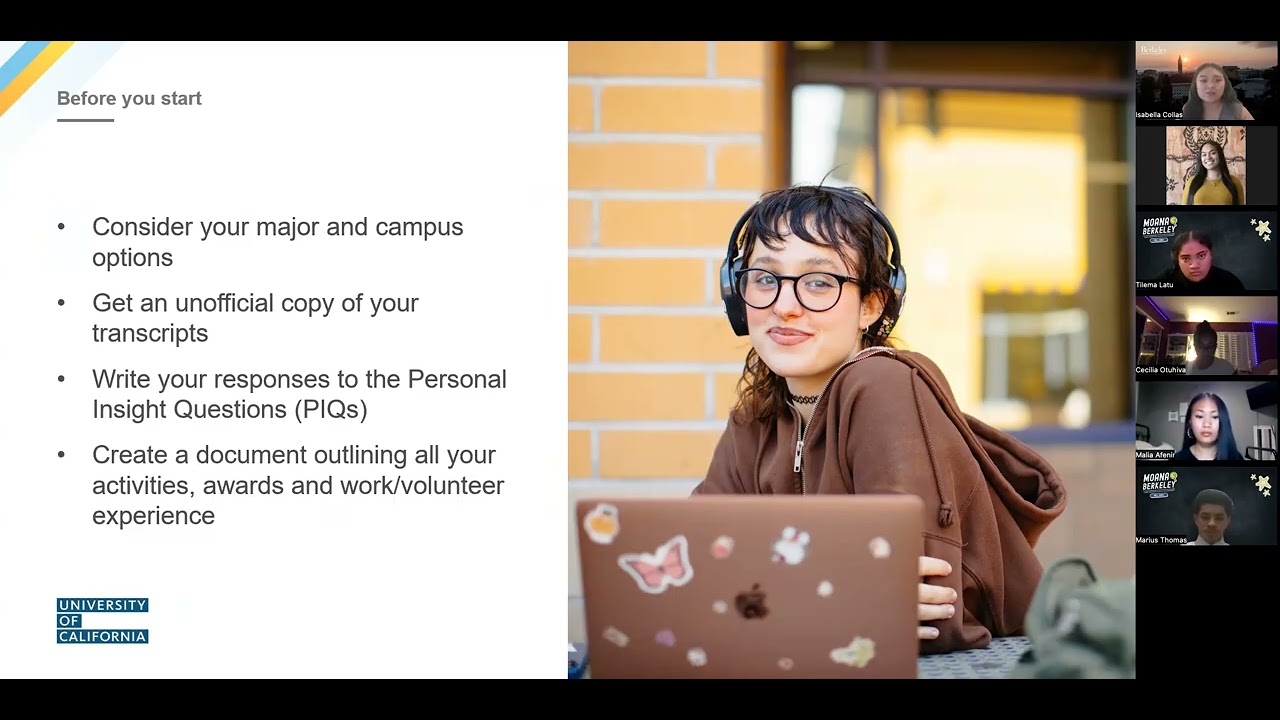 UC Application workshop for transfers