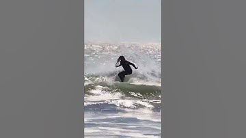 Two waves or one?! Skimboarding tow-in