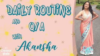 Q-A & Daily routine With digital content creator Akanksha #creatorshala #creatorshalablogger