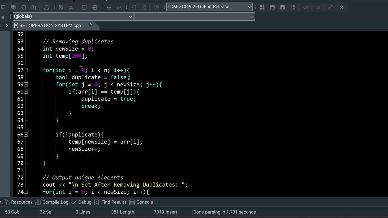 “C++ Semester Project | Set Operations System (Menu-Driven Program) | Complete Vlog”