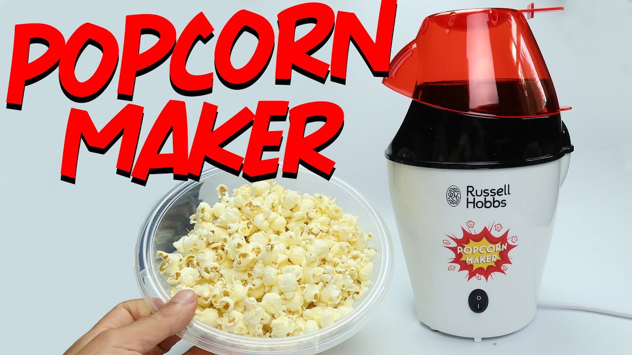 Hot Air Popcorn Russell Hobbs 24630-56 Unboxing Testing -
