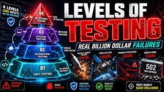 Levels of Testing Explained | Unit, Integration, System & Acceptance Testing with Real Failures