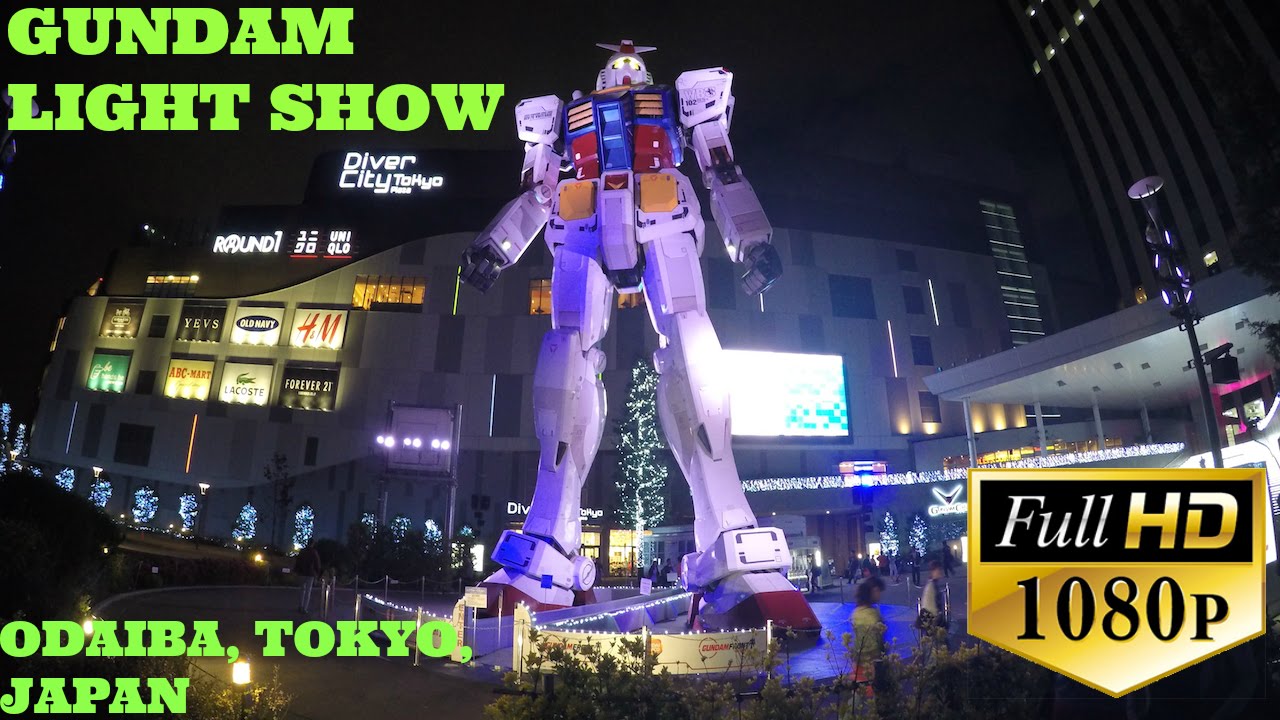 Full Scale Gundam Nightly Show At Diver City Plaza Odaiba Tokyo Japan Youtube Full Scale Gundam Nightly Show At Diver City Plaza Odaiba Tokyo Japan Youtube