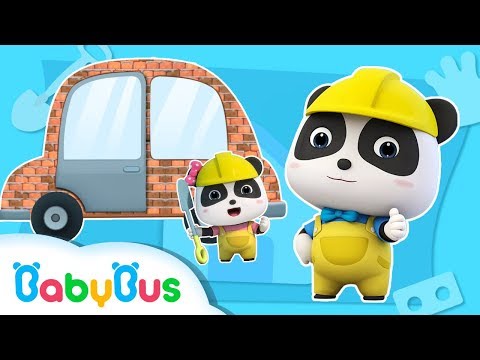 Thumbnail for Baby Panda Pretend Play Building a Car House | Doctor Song, Firefighter Song| Panda Cartoon |BabyBus