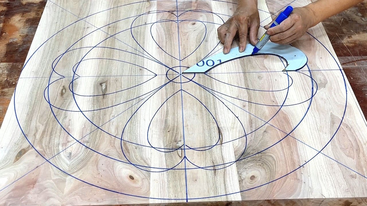 Amazing Skills Of Carpenter With Tree Trunk // Coffee Table Design With ...