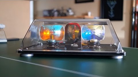 CODE 3 LP MINI LIGHTBAR with BLUE/AMBER D-TECH ROTATORS