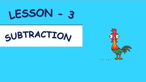 Subtraction concept and it