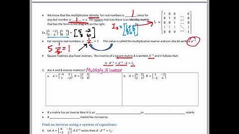 6 2 Video C - Checking if matrices are inverses