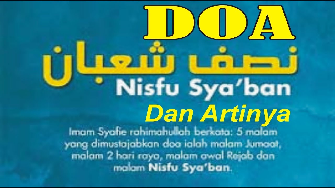 Nisfu Sya'ban-Doa dan artinya - YouTube