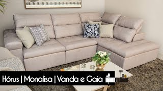 Sofá  de Canto Hórus | Poltrona Monalisa | Mesinhas Vanda e Gaia | Morada Móveis