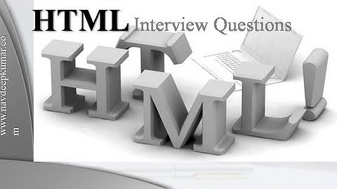 HTML Interview Questions Part 1