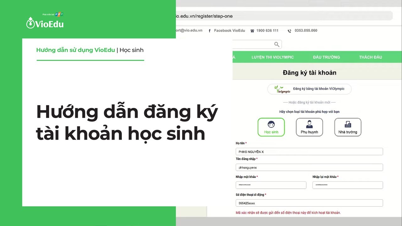 [VioEdu TV] Hướng dẫn đăng ký tài khoản học sinh