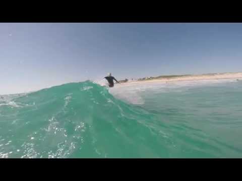 Surfing Trigg Beach in Perth, Western Australia