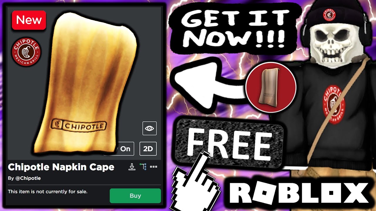 FREE ACCESSORY! HOW TO GET Chipotle Napkin Cape! (ROBLOX Chipotle