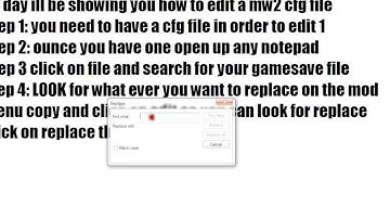HOW TO EDIT CFG MW2 MOD MENU