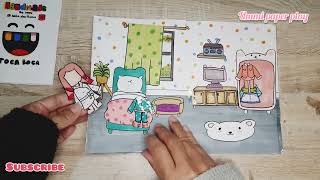 [ PAPER PLAY ] PAPER DOLL HOUSE QUIET BOOK || TOCA BOCA || ASMR #tocaboca #papercraft #paperdiy