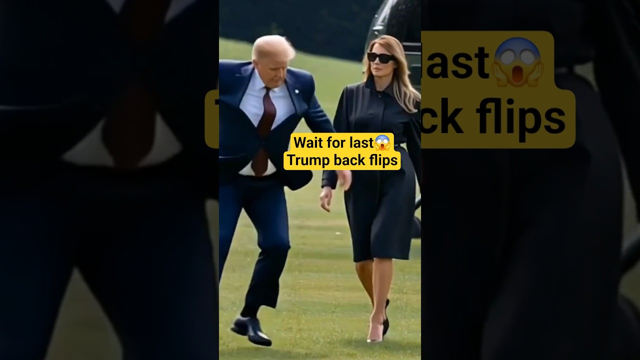 Trump funny back flips in public!😂 