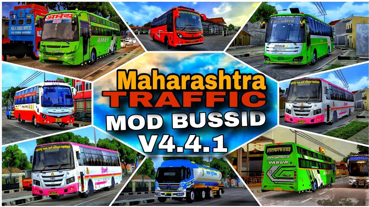 Now Maharashtra TRAFFIC MOD BUSSID V4.4.1 bus Simulator Indonesia