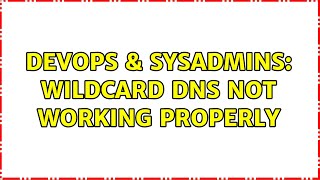 DevOps & SysAdmins: wildcard dns not working properly