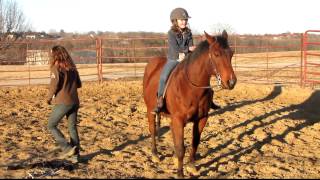 Bea Jae Hickory - BJ - beginner lesson - riding bareback 2 - Valley View Ranch