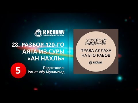 28. Разбор 120-го аята из суры «ан-Нахль». Часть 5