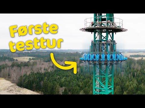 Vi kører de første testture med El Grito Drop Tower!