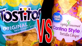 Tostitos vs Walmart's Great Value, What is Best Restaurant Style Tortilla Chips  FoodFights Review