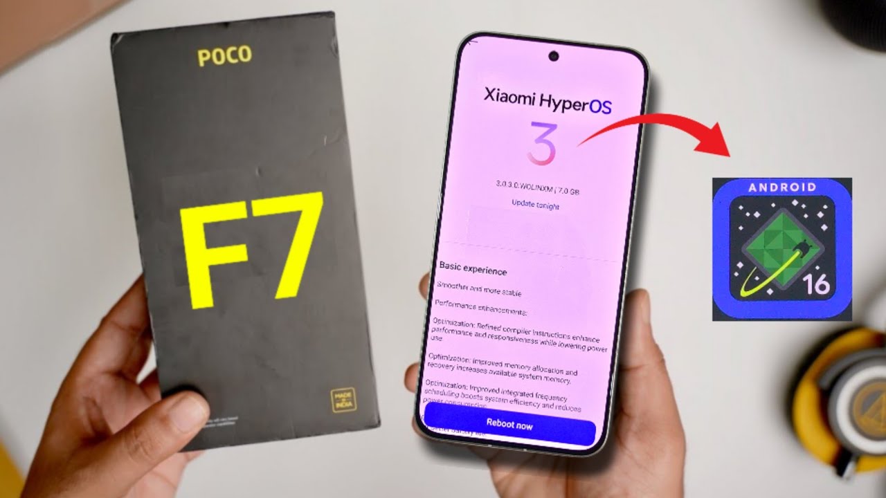 Обновление POCO F7 Hyper OS 3 Android 16🔥🔥🔥